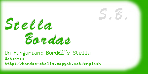 stella bordas business card